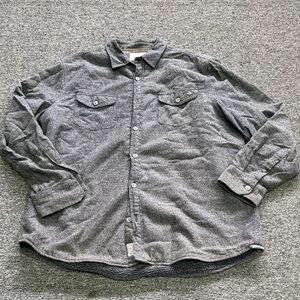 Men's Sherpa Lined Gray Shirt Jacket